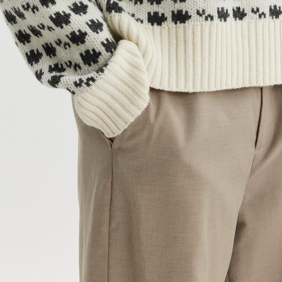 Castle Half Zip Pattern Knit Crew