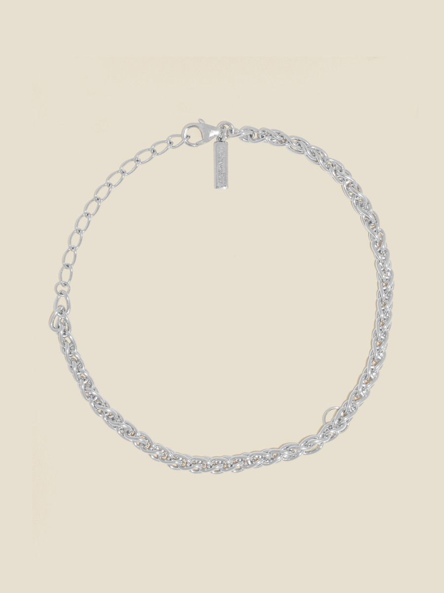 Spike Silver Chain Bracelet