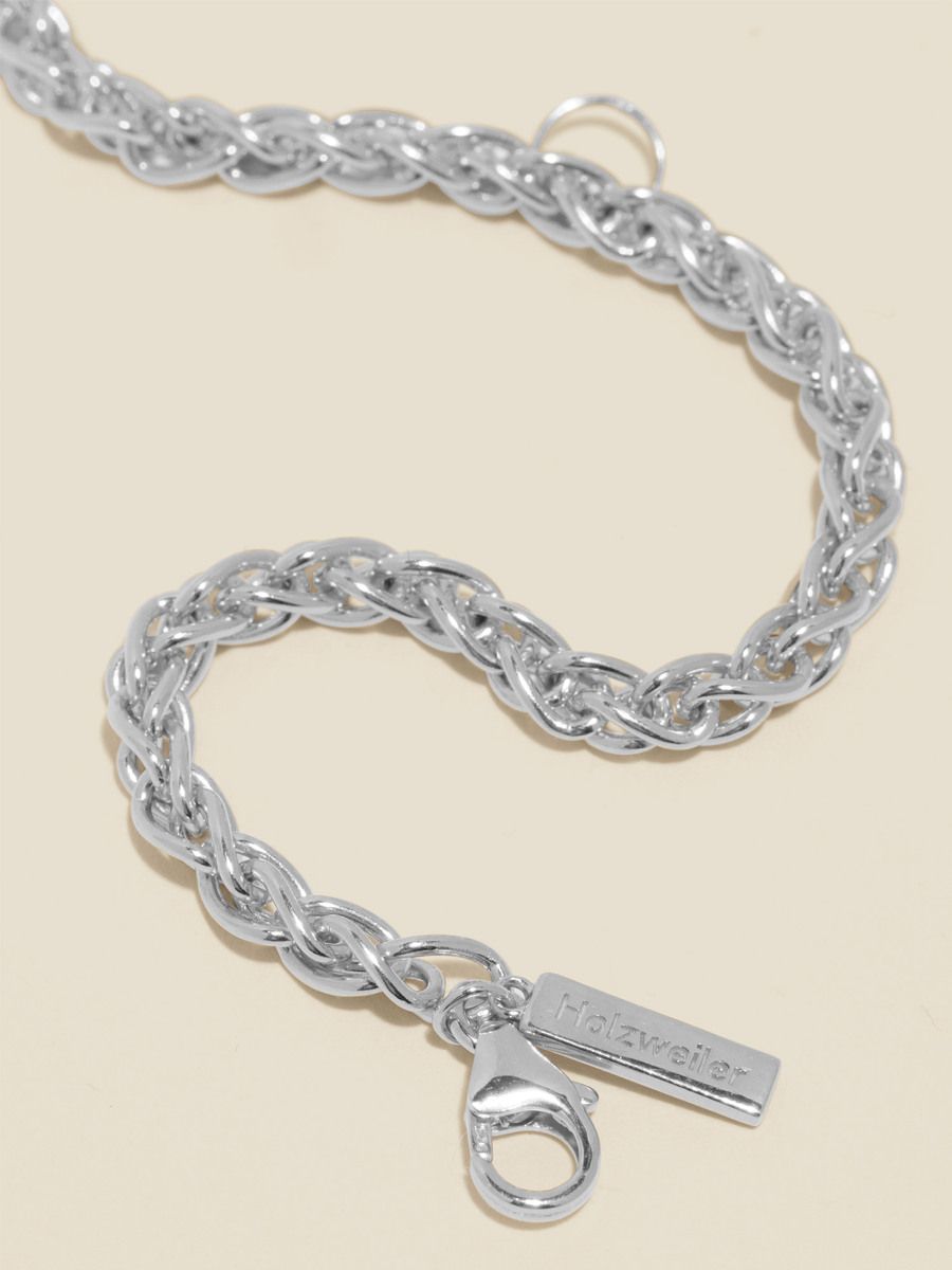 Spike Silver Chain Bracelet