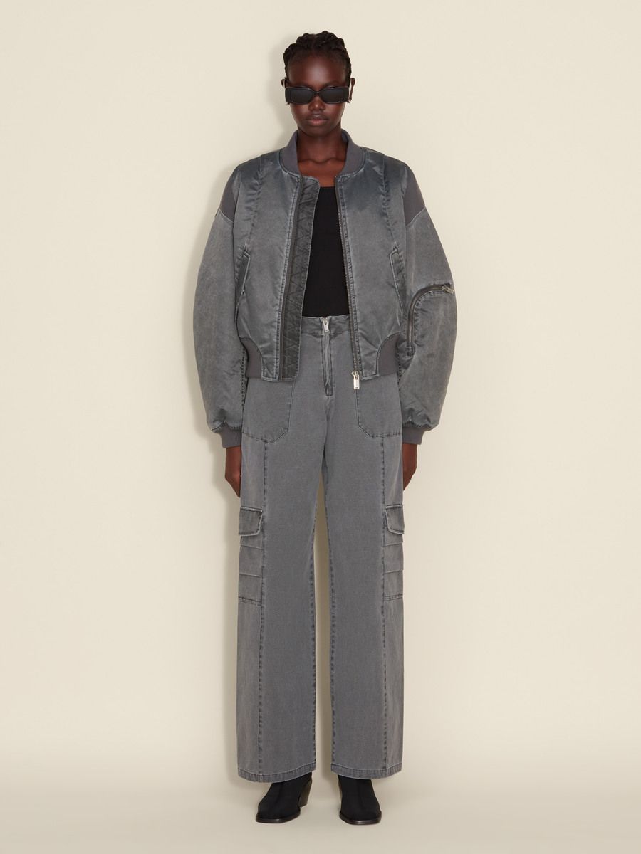 Reb Cropped Bomber Jacket