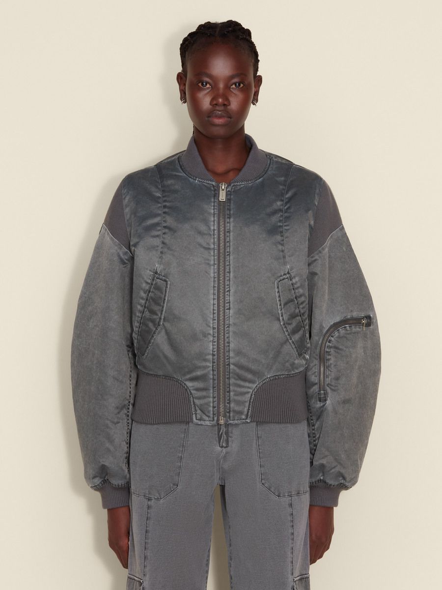 Reb Cropped Bomber Jacket