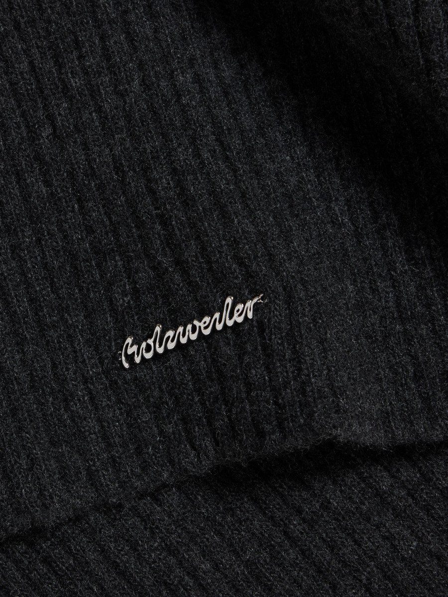 Lambswool Rib Zip Turtle