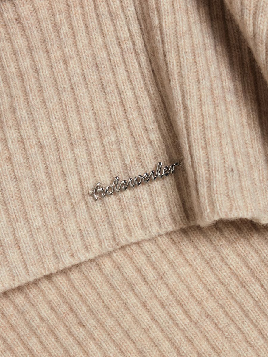 Lambswool Rib Zip Turtle