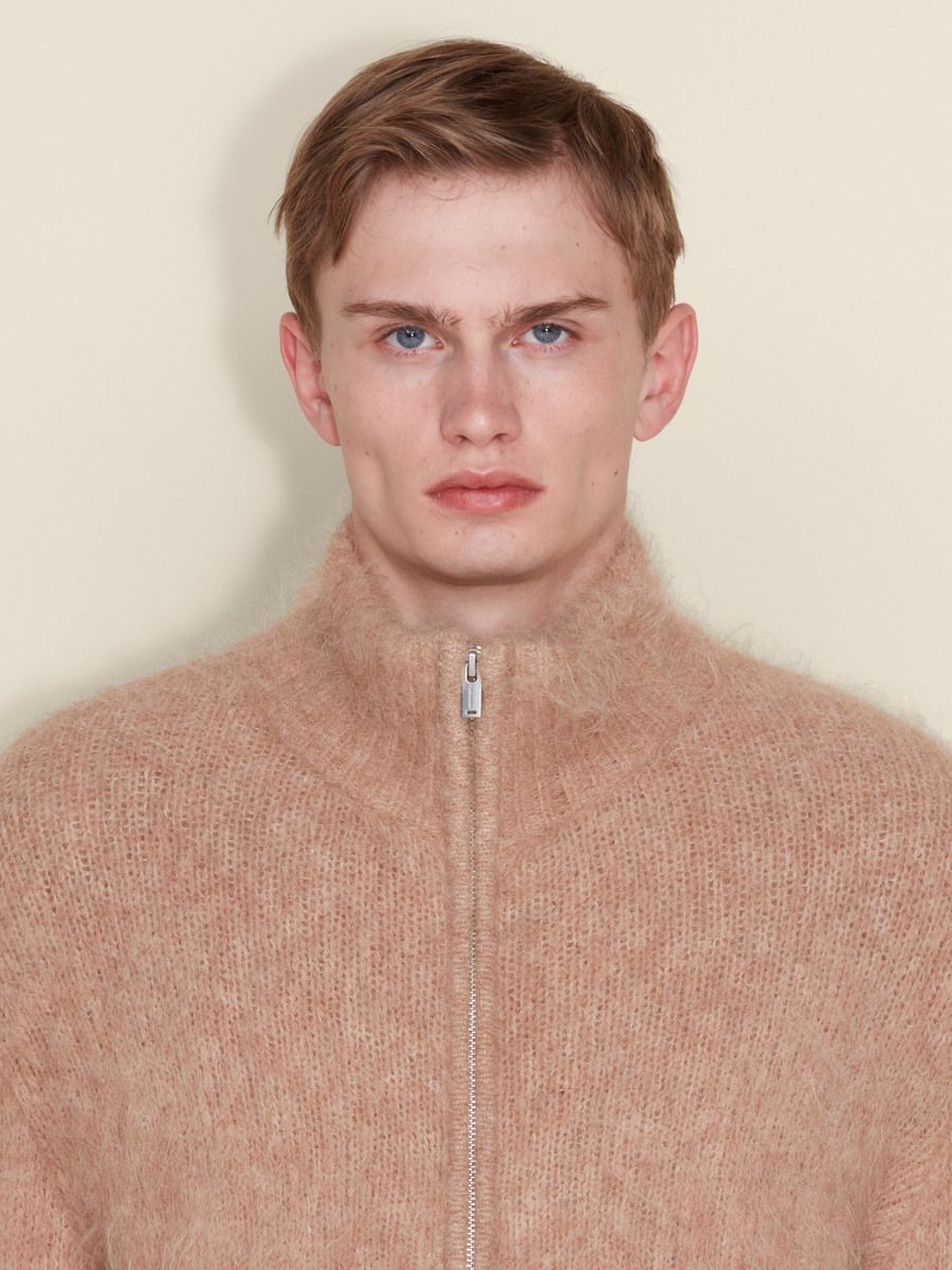 Atlantic Hairy Zip Cardigan