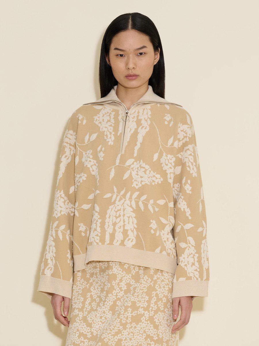 Tine Jacquard Half zip