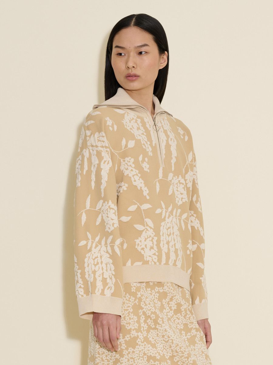 Tine Jacquard Half zip