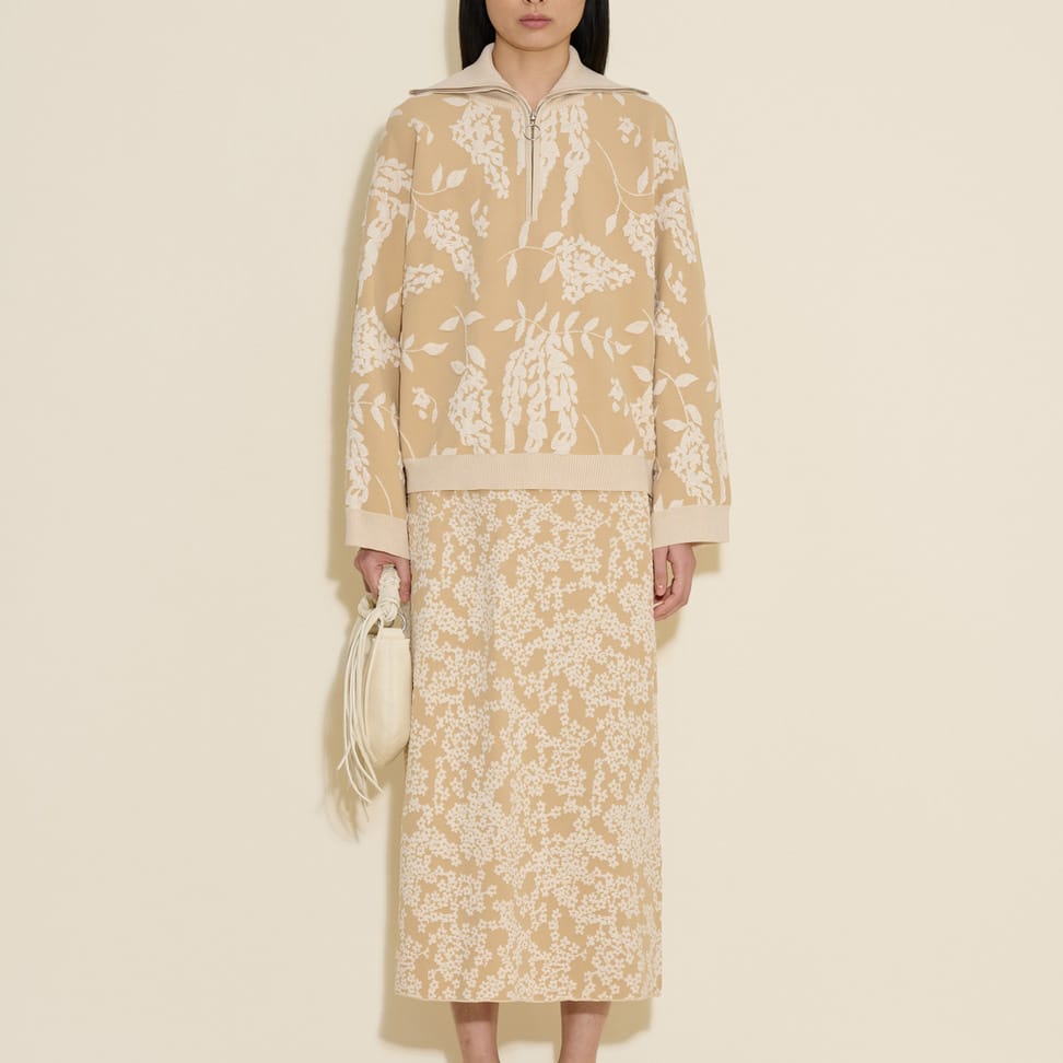 Tine Jacquard Half zip