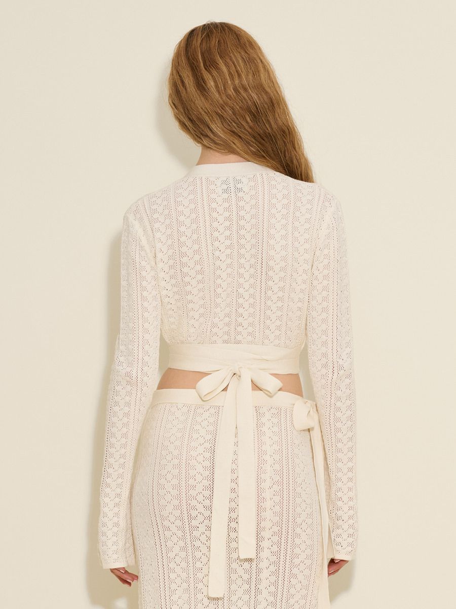Crochet Knit Wrap Top