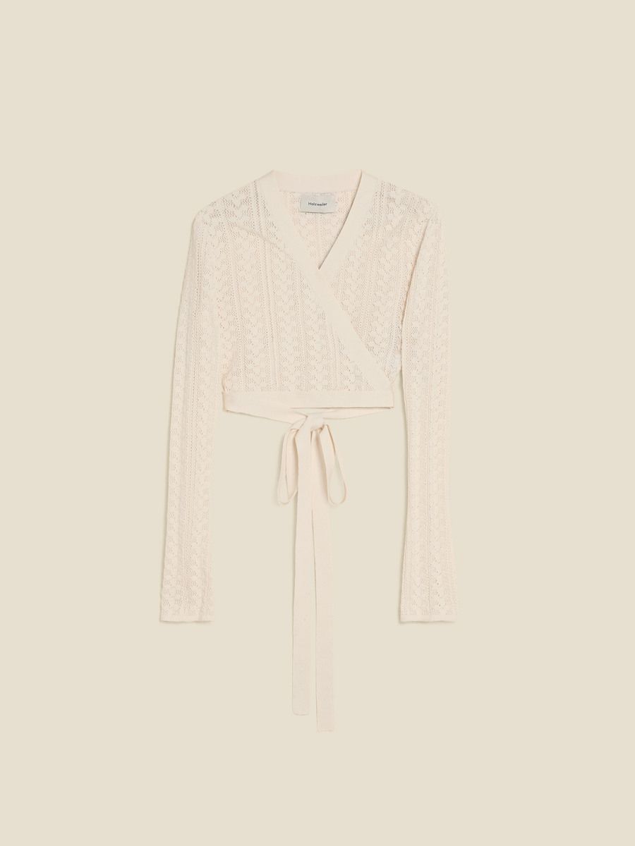 Crochet Knit Wrap Top