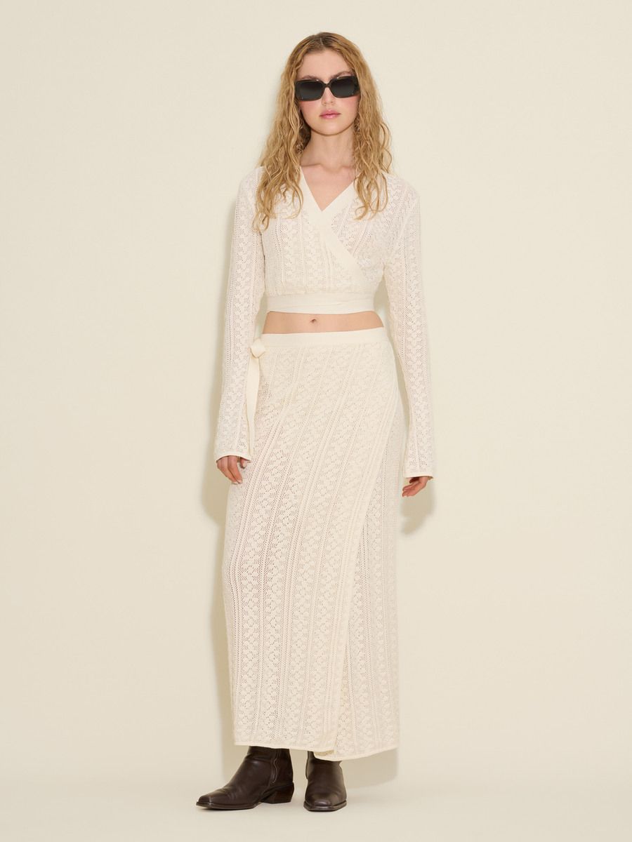 Crochet Knit Wrap Top