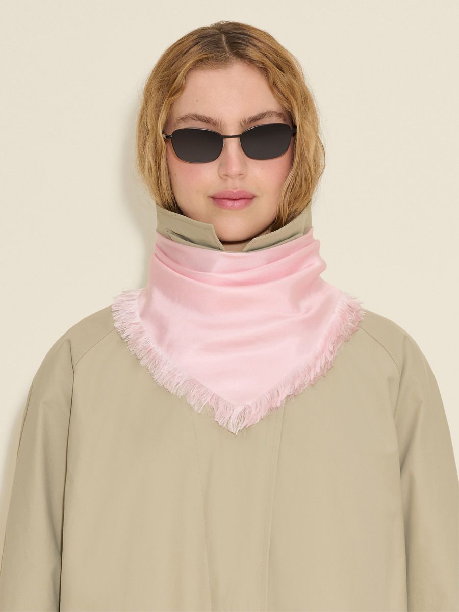 Silk Twill Fine Scarf Solid