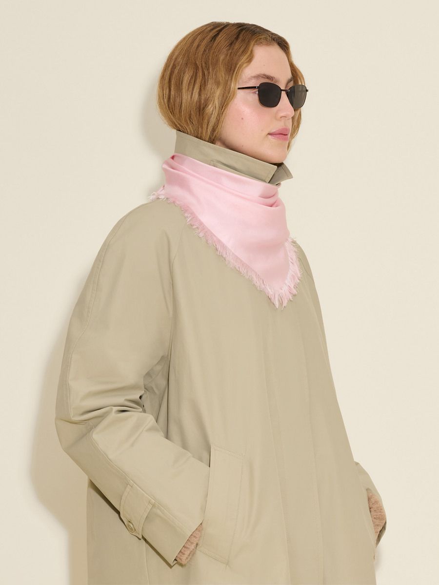 Silk Twill Fine Scarf Solid