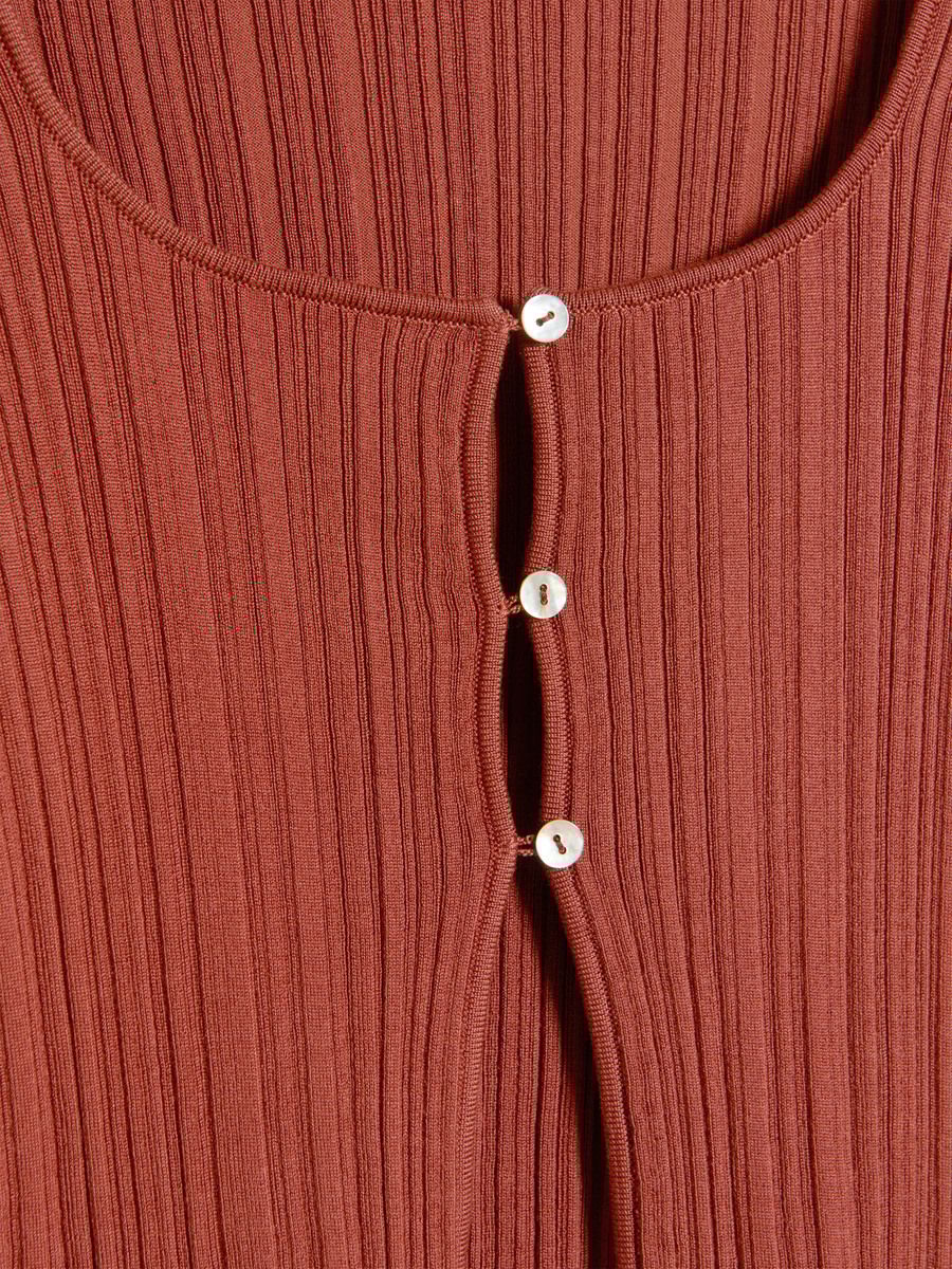 Uneven Rib Knit Cardigan