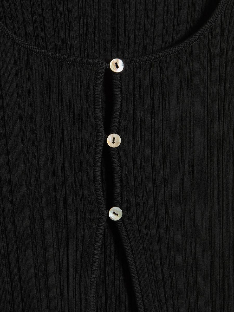 Uneven Rib Knit Cardigan