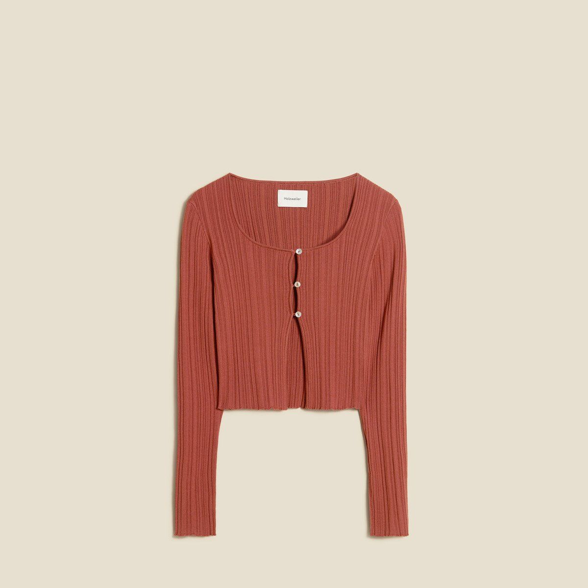 Uneven Rib Knit Cardigan