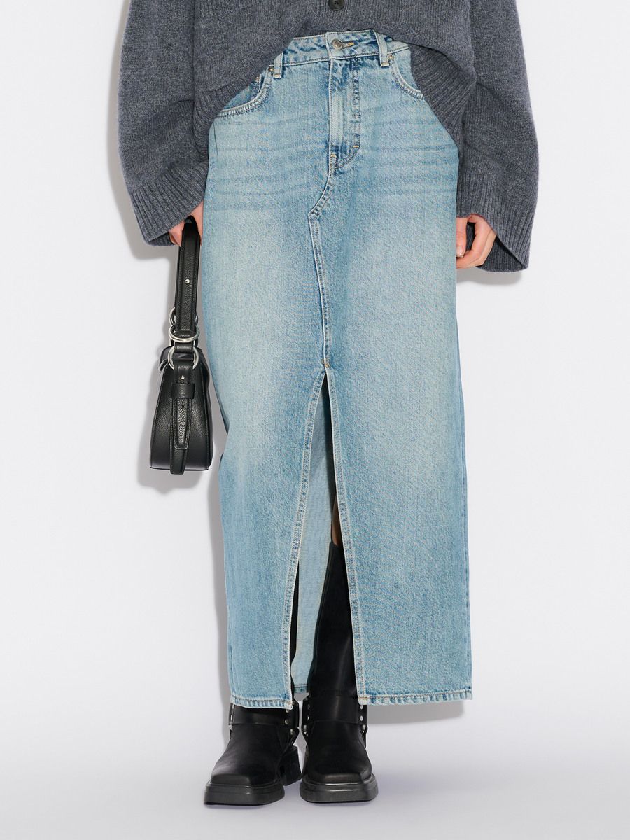 Denim Long Skirt