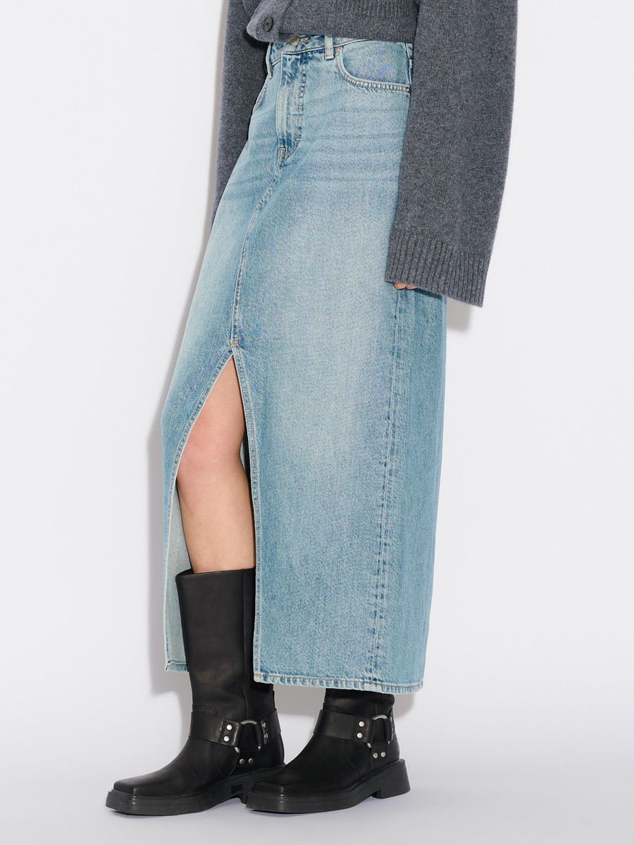 Denim Long Skirt