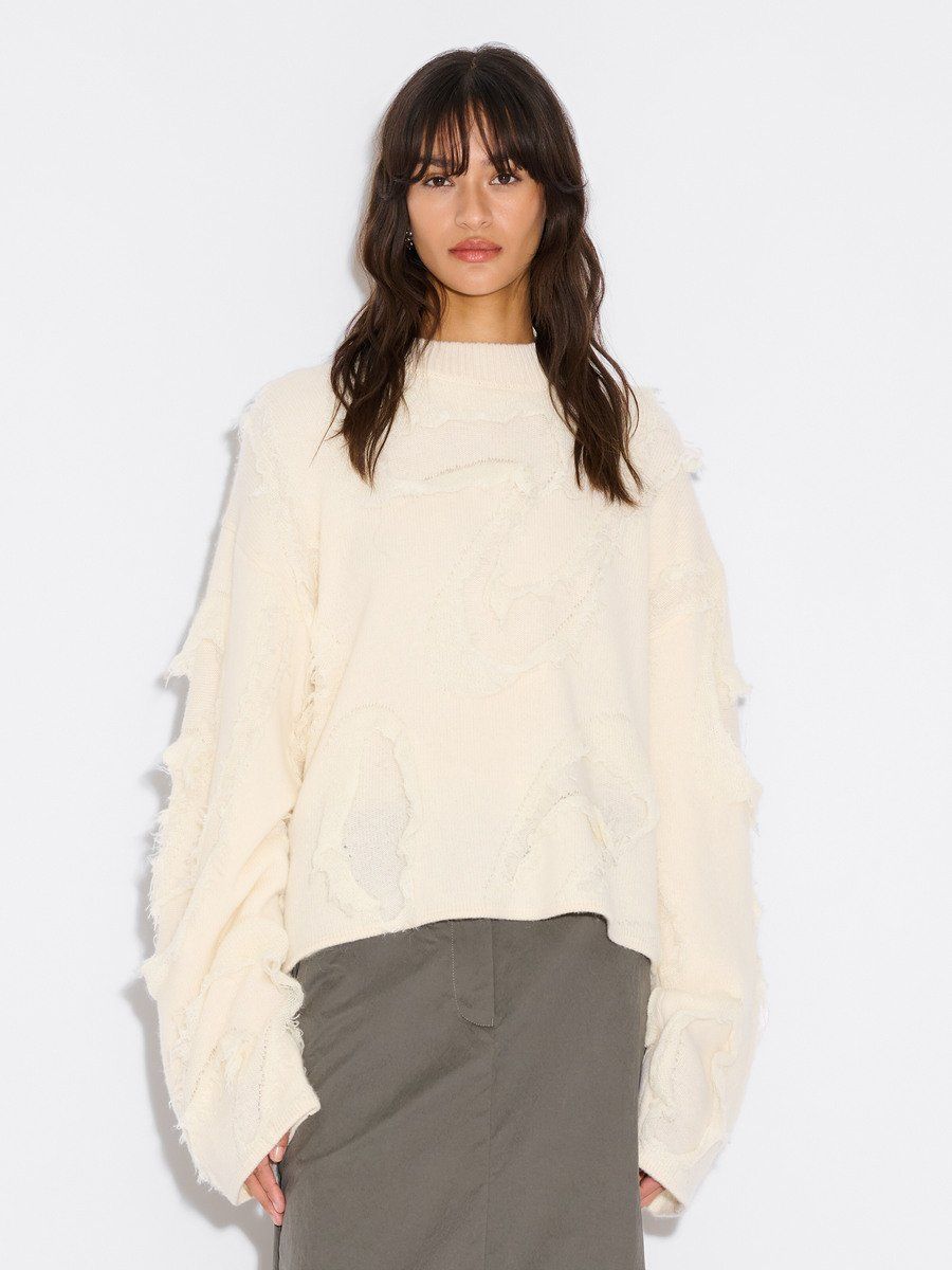 Distressed Emblem Sweater