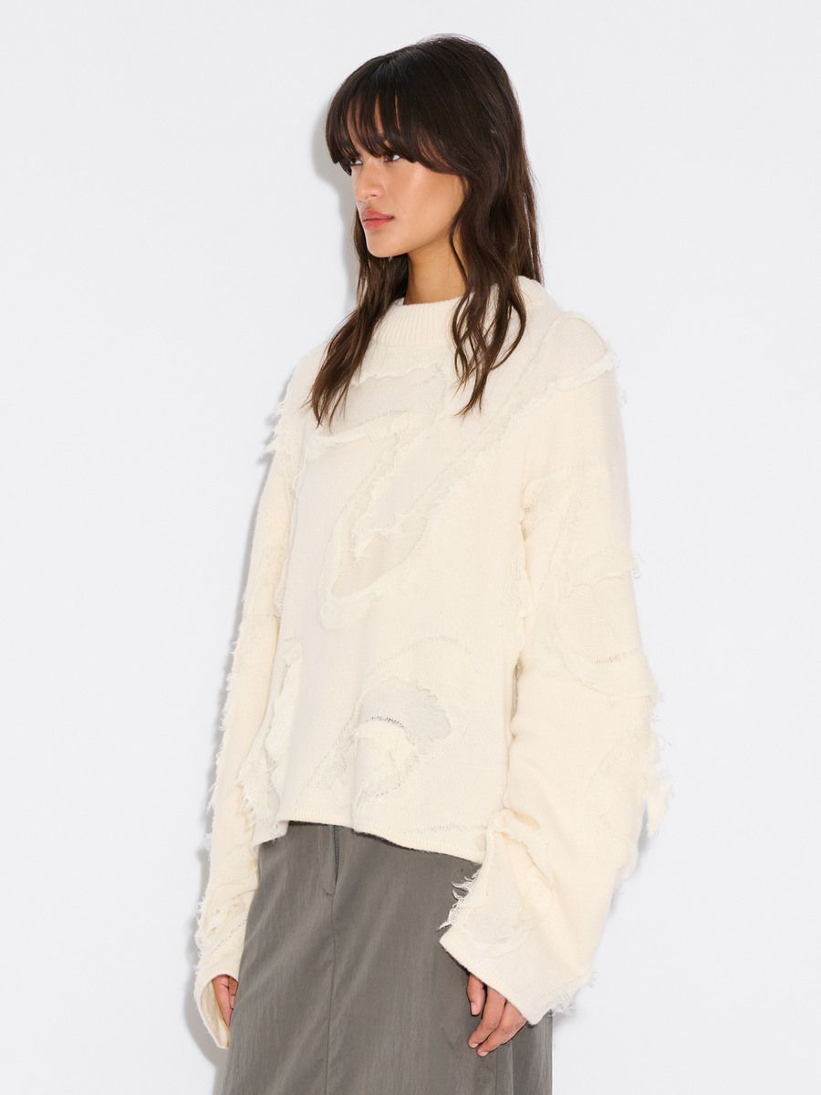 Distressed Emblem Sweater