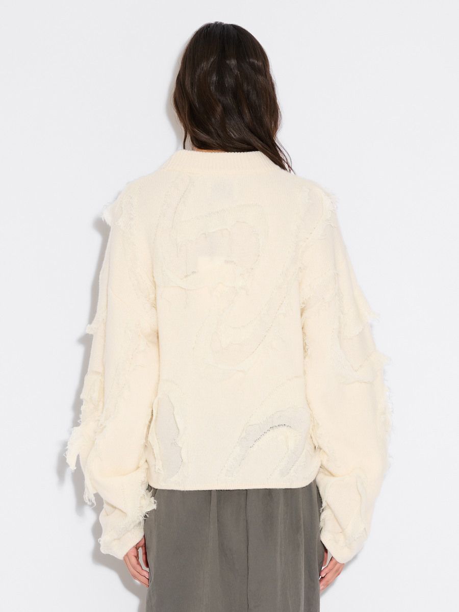 Distressed Emblem Sweater