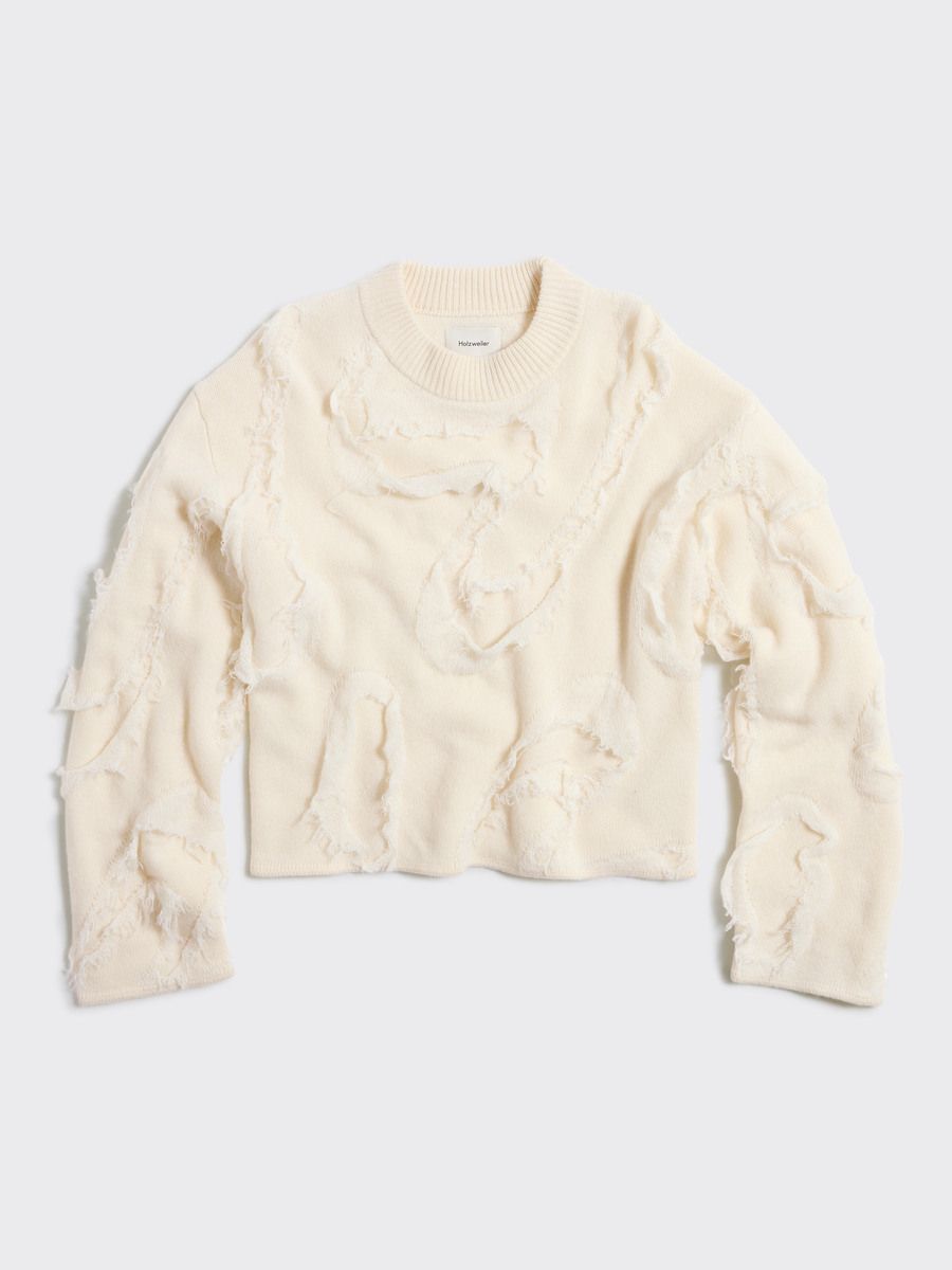 Distressed Emblem Sweater