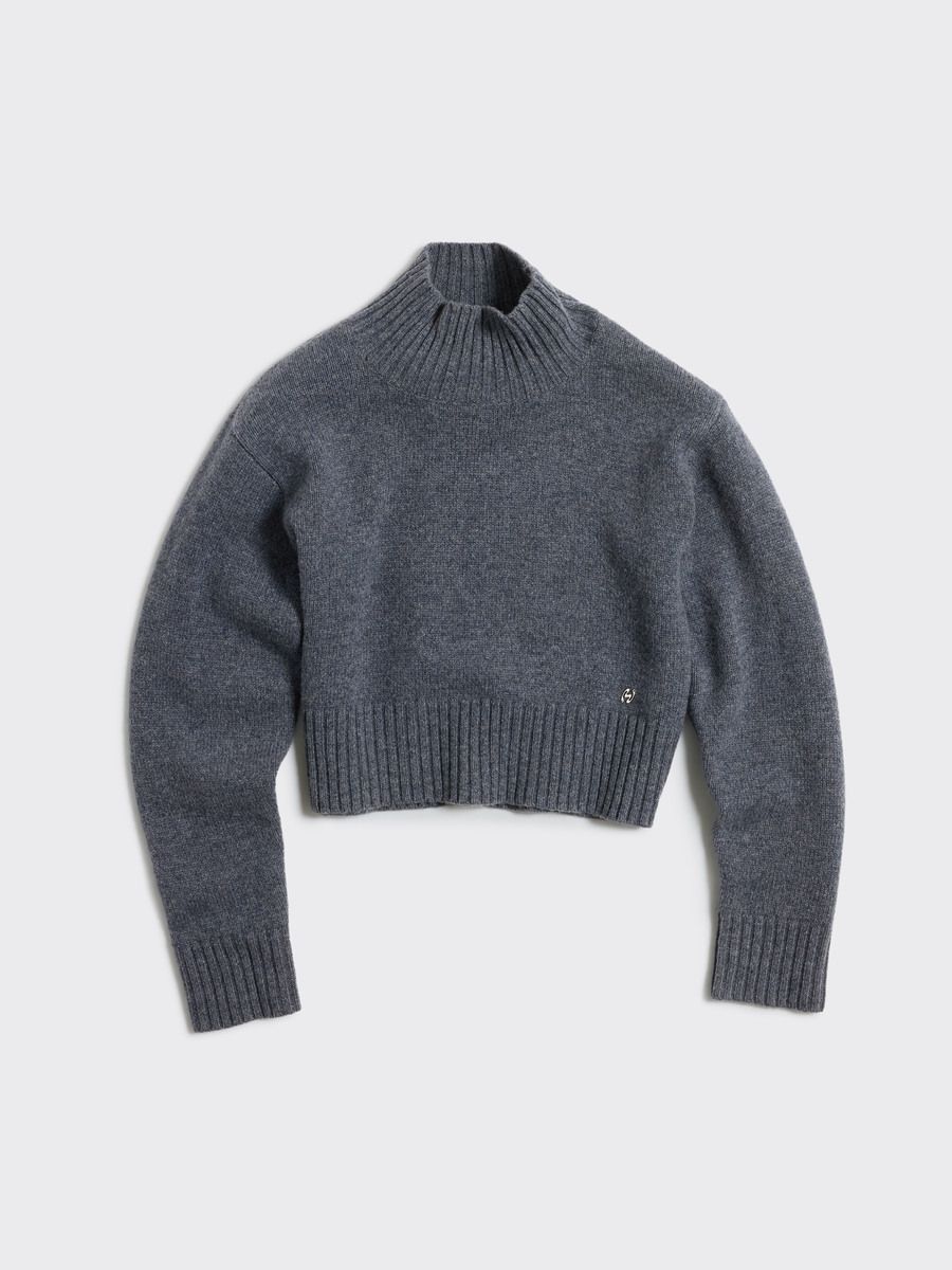 Wool Cropped Turtleneck