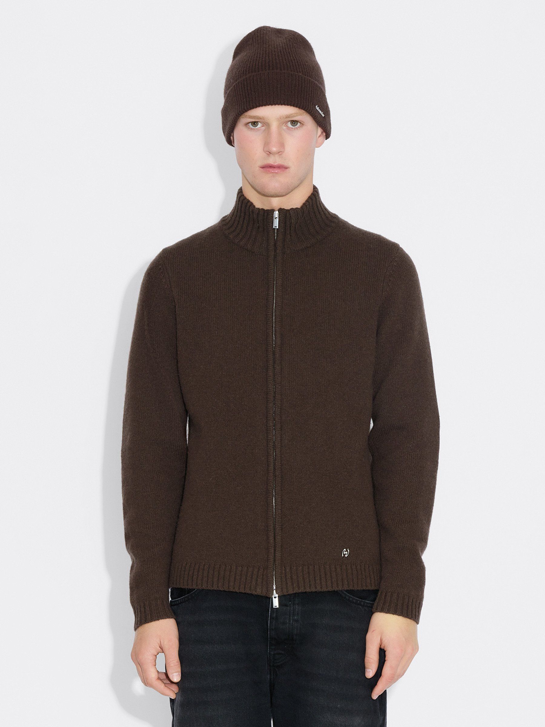 Wool Zip Cardigan