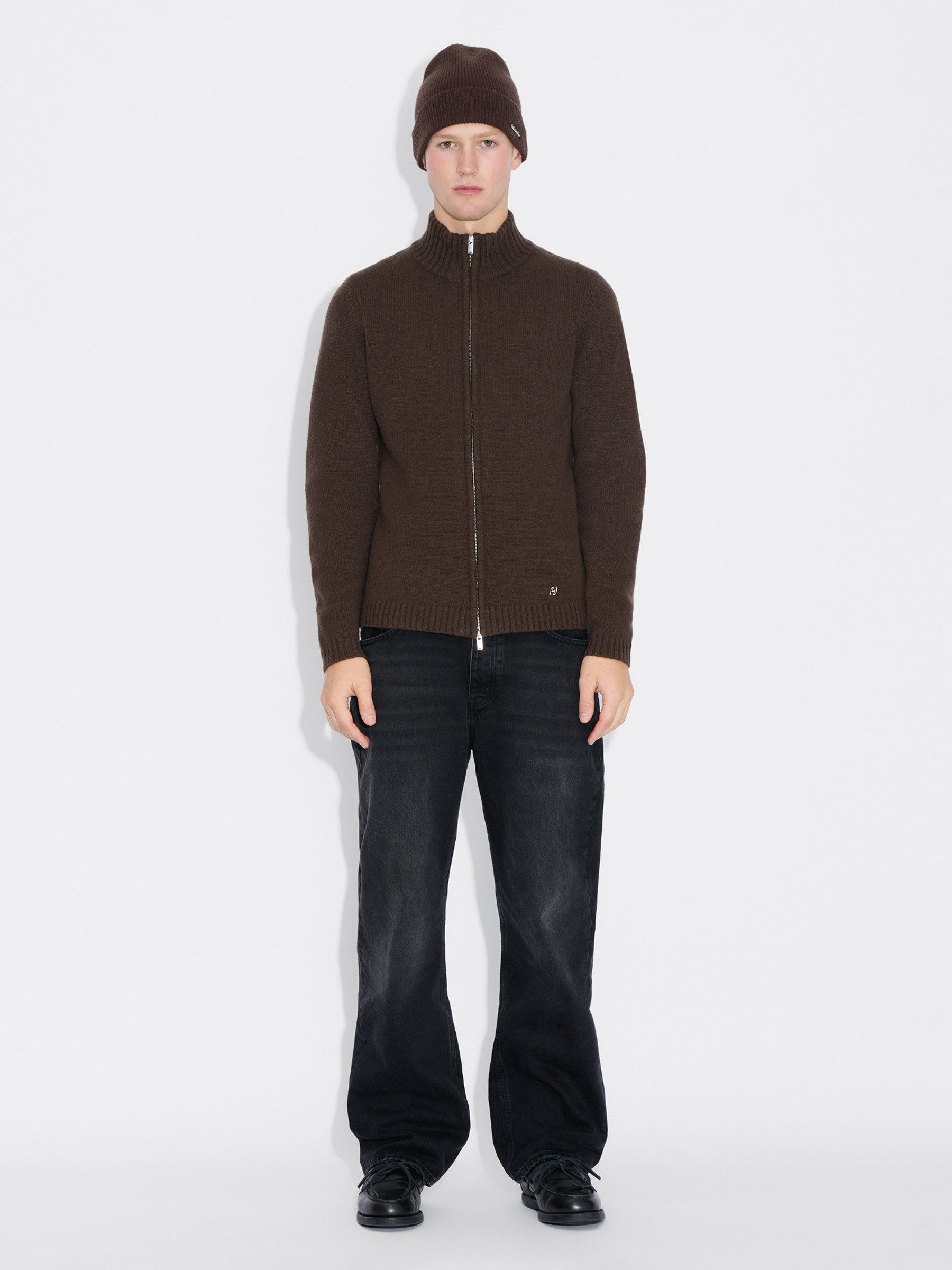 Wool Zip Cardigan