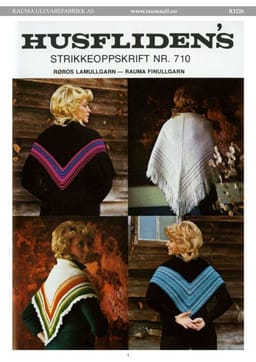 Husflidens strikkeoppskrift nr. 710 Sjal-R710 - Husflidens strikkeoppskrift nr. 710 Sjal