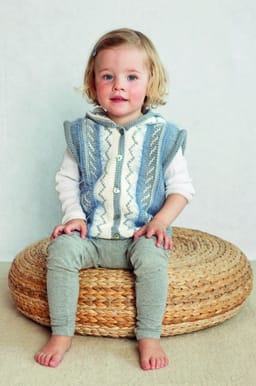 Baby Jakke, vest og lue-Baby 16-7 - Jakke, vest og lue