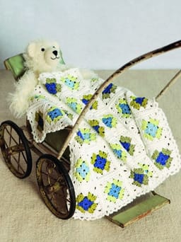 Baby Heklet vognteppe-Baby 16-5 - Heklet vognteppe