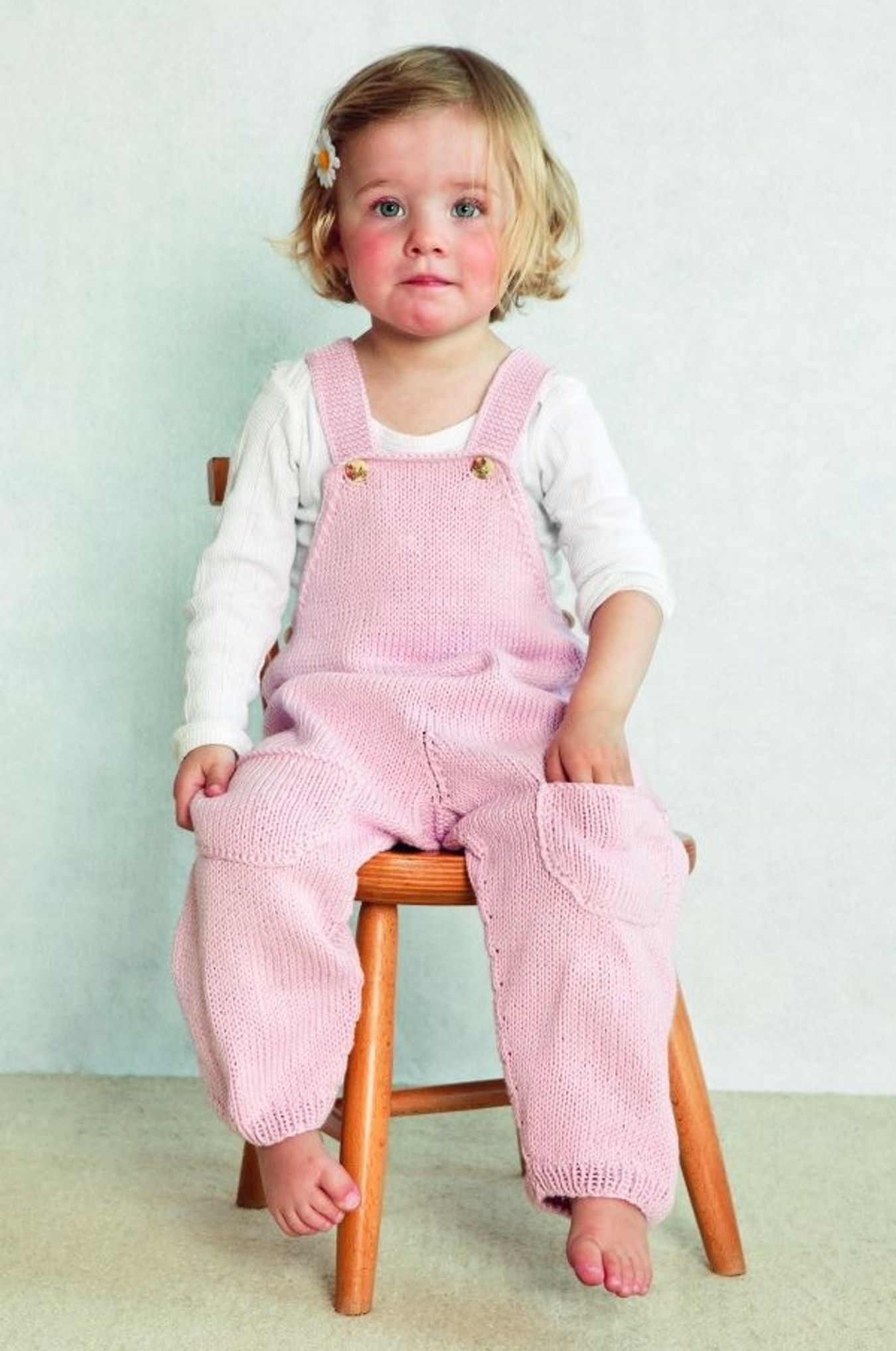 Baby Rettstrikket jakke og glattstrikket bukse-Baby 16-4 - Rettstrikket jakke og glattstrikket bukse
