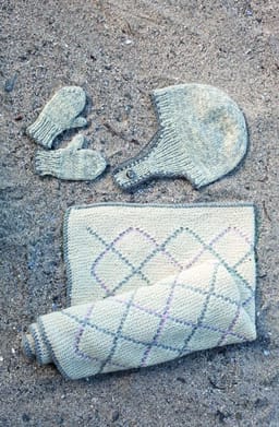 Baby Rettstrikket babyteppe-Baby 17-5 - Rettstrikket babyteppe