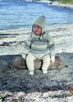 Baby Genser, bukse, lue og votter-Baby 17-4 - Genser, bukse, lue og votter