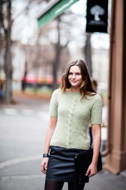 Mohair Sjal med taggekant og heklerosett-Mohair 2-6 - Sjal med taggekant og heklerosett