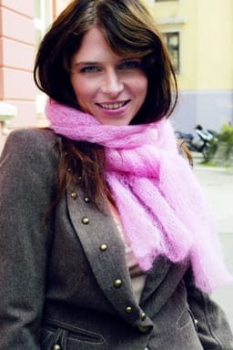 Mohair skjerf med bølgemønster-Mohair 1-11 - skjerf med bølgemønster