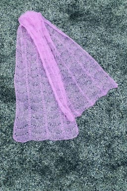 Mohair skjerf med bølgemønster-Mohair 1-11 - skjerf med bølgemønster
