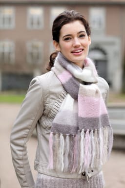 Mohair Rundstrikket skjerf-Mohair 2-14 - Rundstrikket skjerf