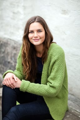 Mohair Genser med korte ermer og rund hals.-Mohair 2-13 - Genser med korte ermer og rund hals.