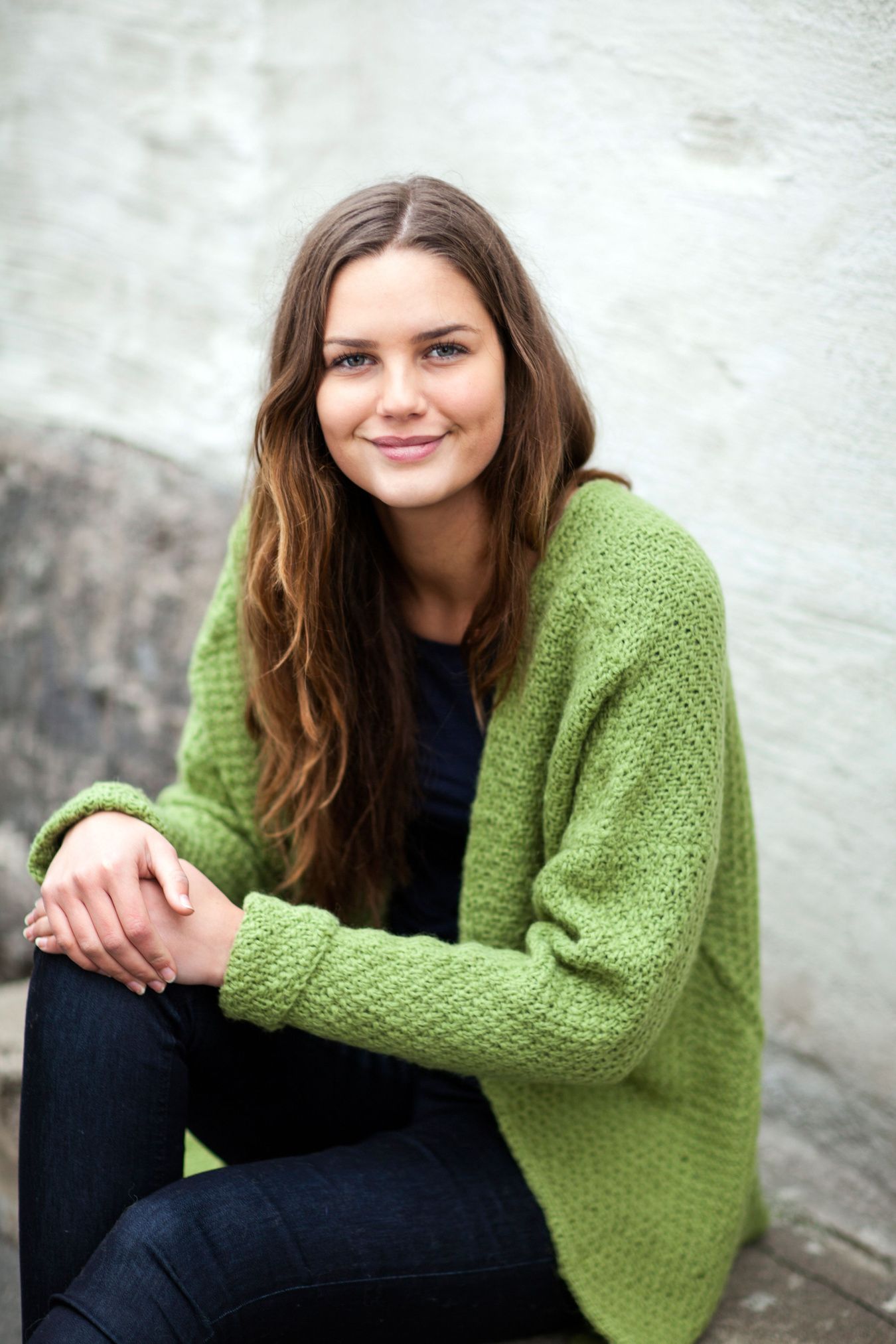 Mohair Genser med korte ermer og rund hals.-Mohair 2-13 - Genser med korte ermer og rund hals.