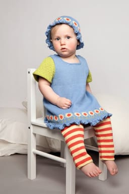 Baby Tunika, bukse og hatt-Baby 19-7 - Tunika, bukse og hatt