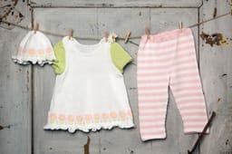 Baby Tunika, bukse og hatt-Baby 19-7 - Tunika, bukse og hatt