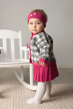 Baby Jakke, skjørt, hårbånd og bukse-Baby 20-12 - Jakke, skjørt, hårbånd og bukse