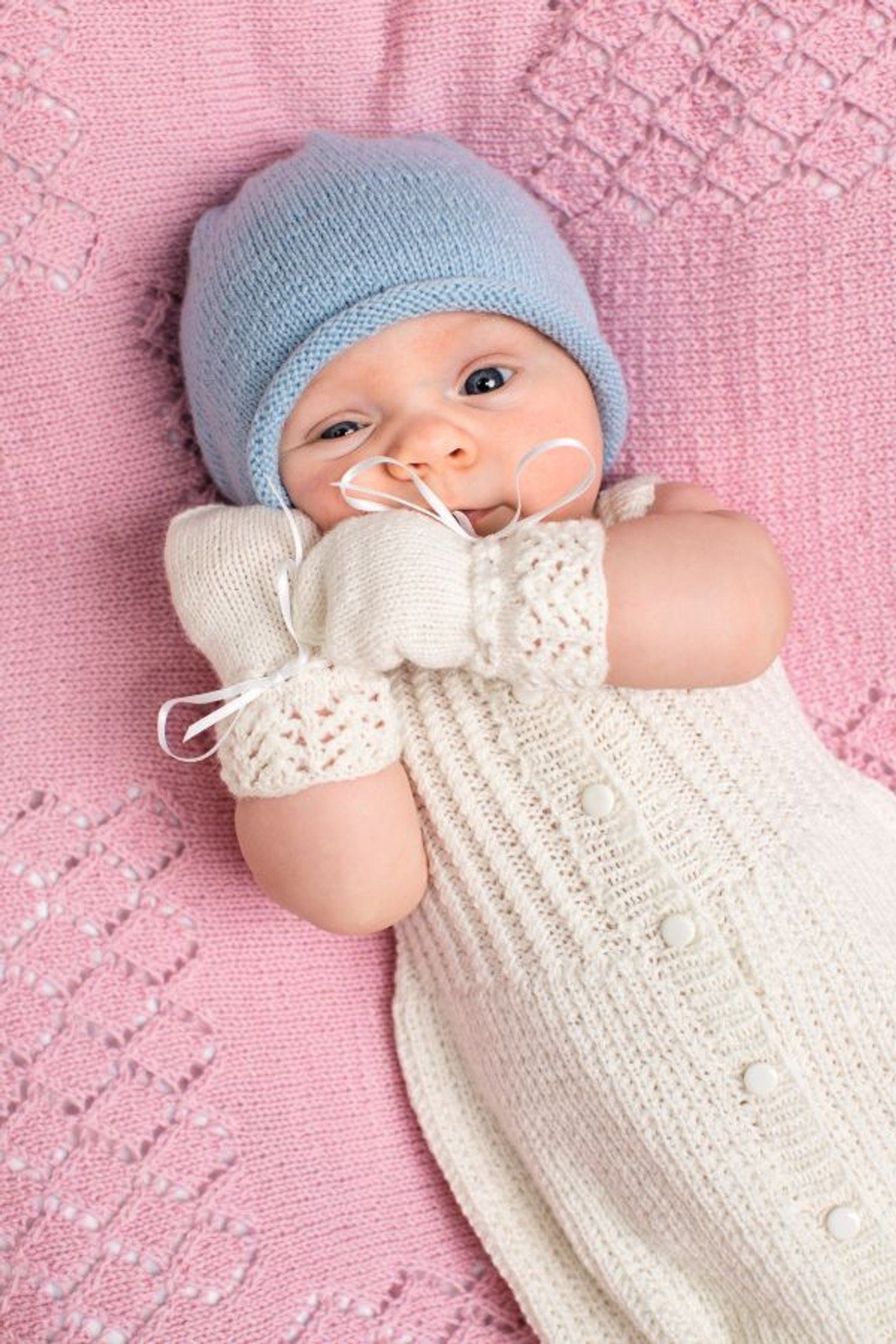 Baby Lue og votter-Baby 27-4 - Lue og votter